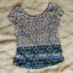 American Eagle Tribal Burn Out Tee